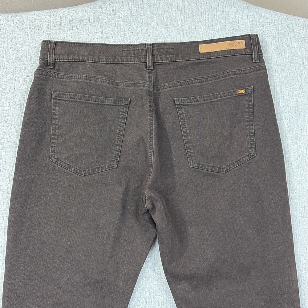 Escada Sport Luca Brown Dark Wash Jeans Made In Italy EU40 US12‎ EUC - Picture 11 of 12